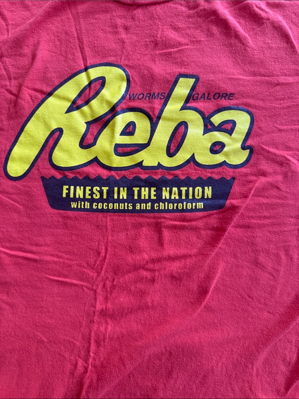 PHISH Reba Graphic Tee made to resemble Reese’s packaging